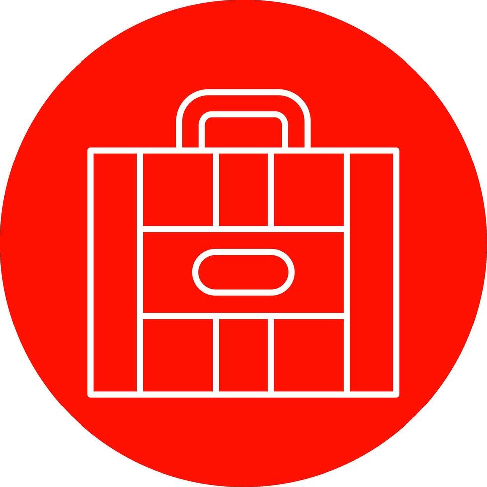 Suitcase Line Circle color Icon vector