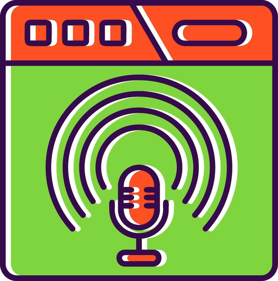 podcast Filled Icon vector