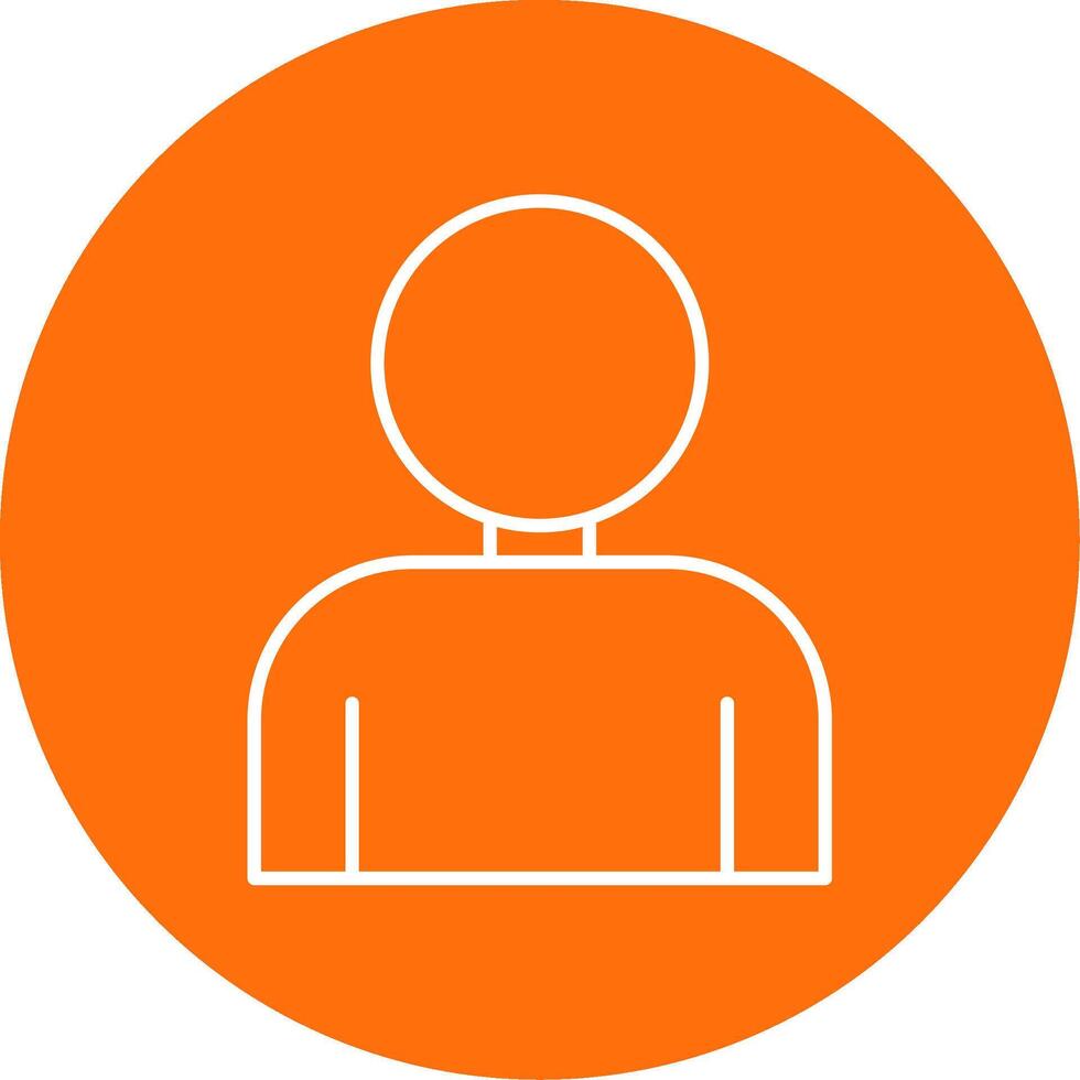 User Line Circle color Icon vector