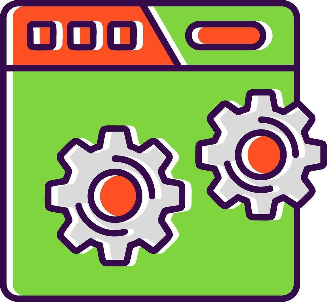 Web setting Filled Icon vector