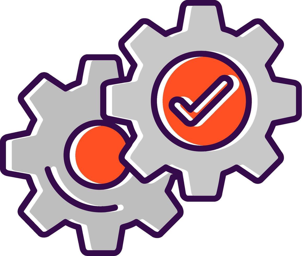 Setting Filled Icon vector