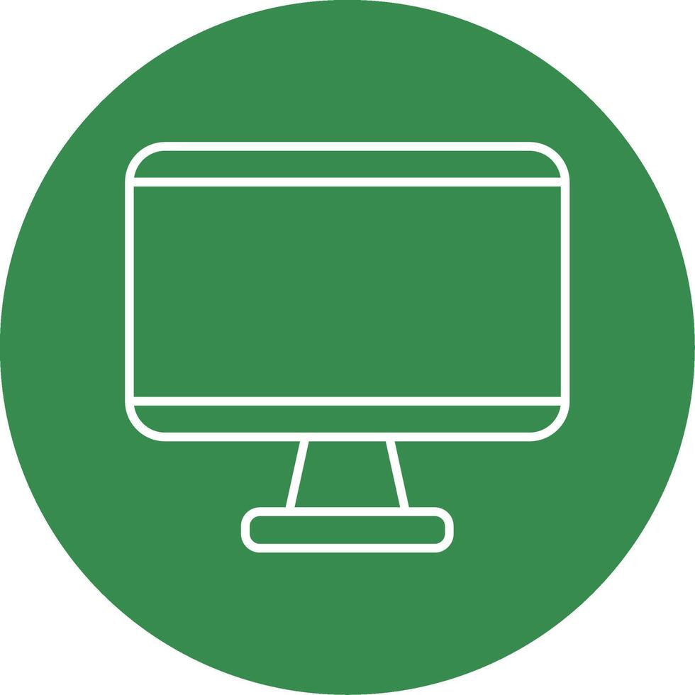 Monitor Line Circle color Icon vector