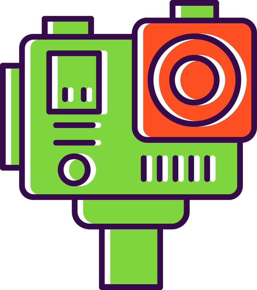 Action camera Filled Icon vector