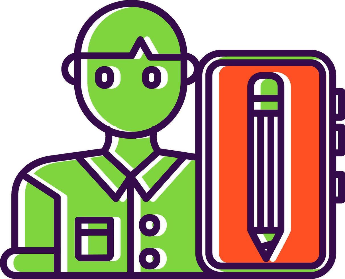 Blogger Filled Icon vector