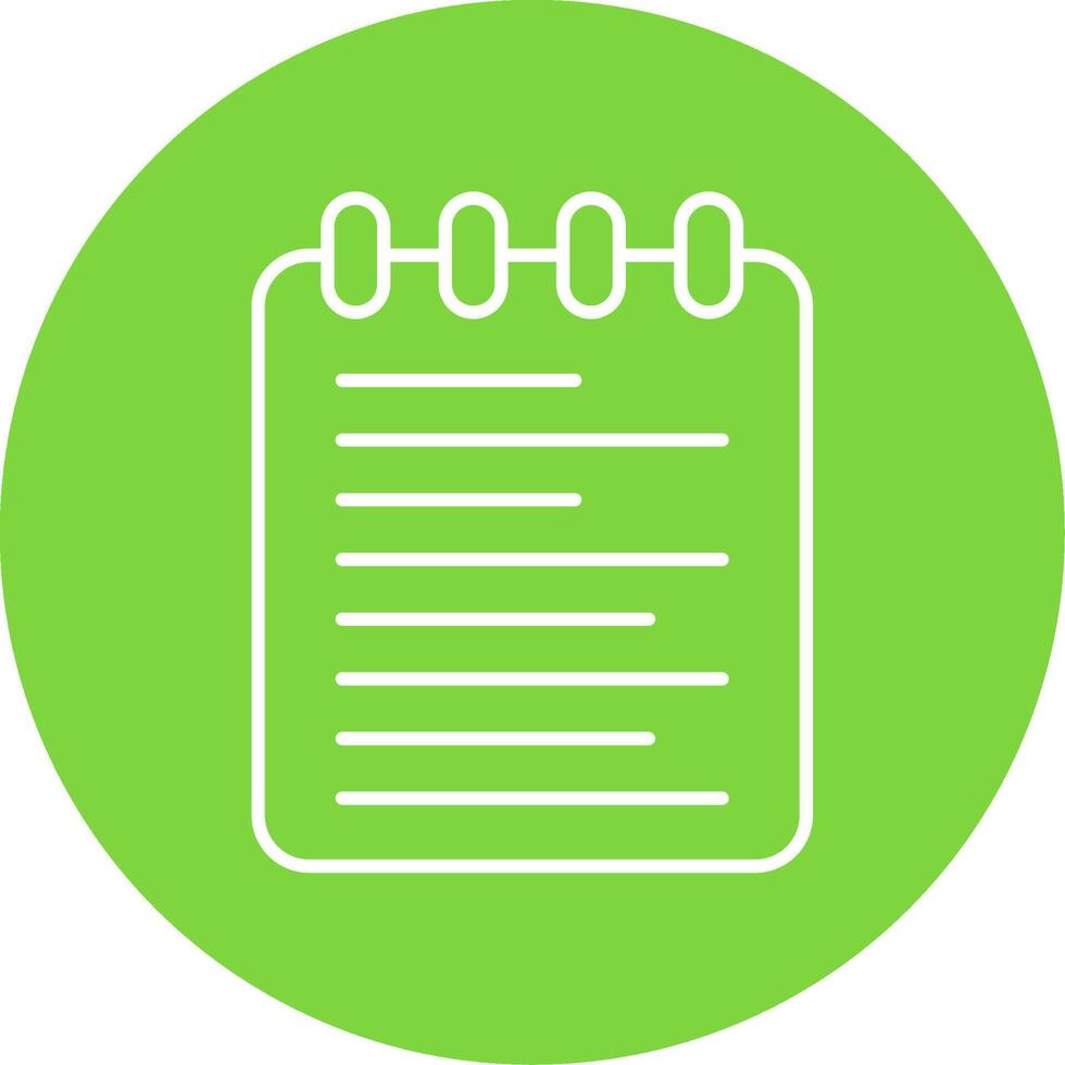 Note Pad Line Circle color Icon vector