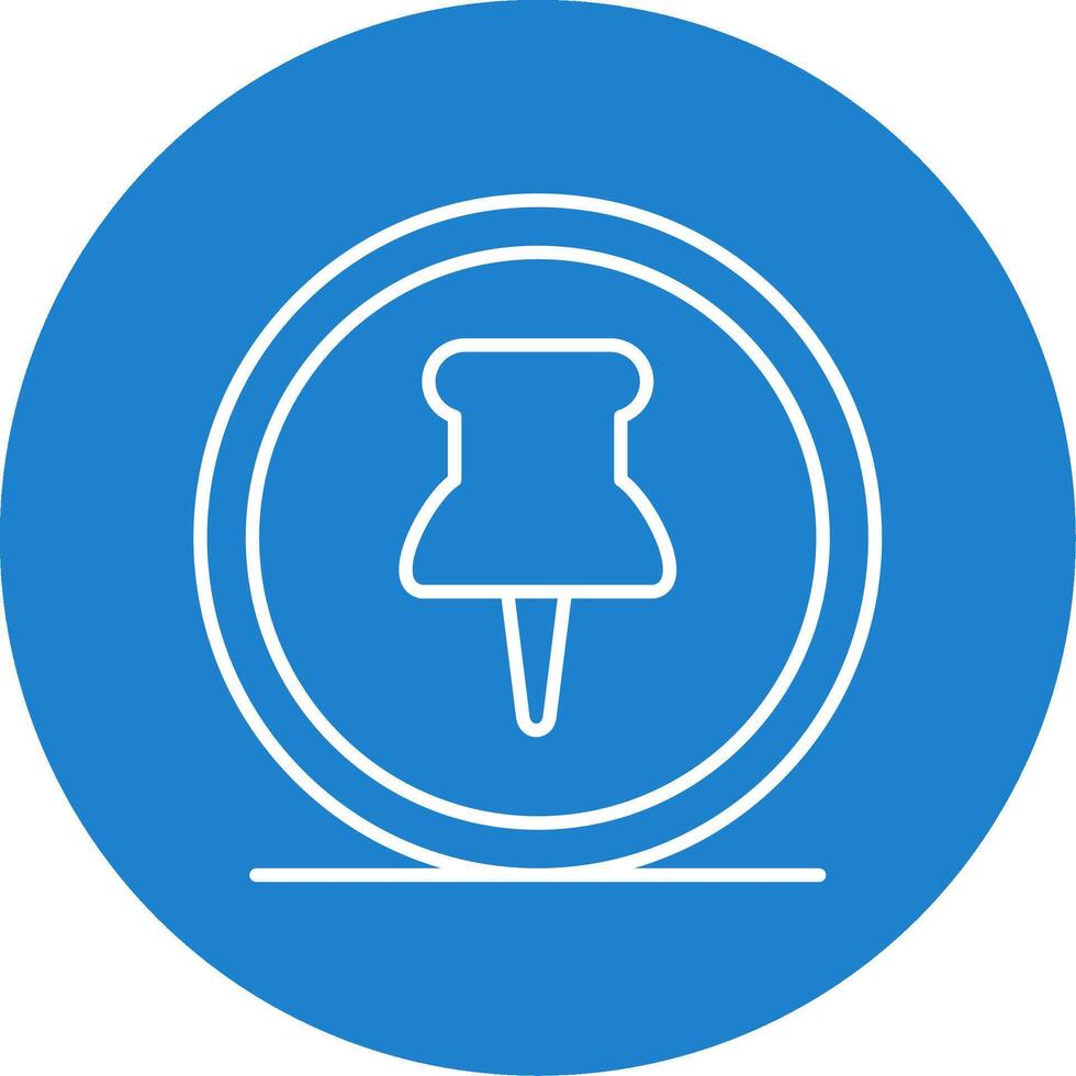 Paper Clip Line Circle color Icon vector