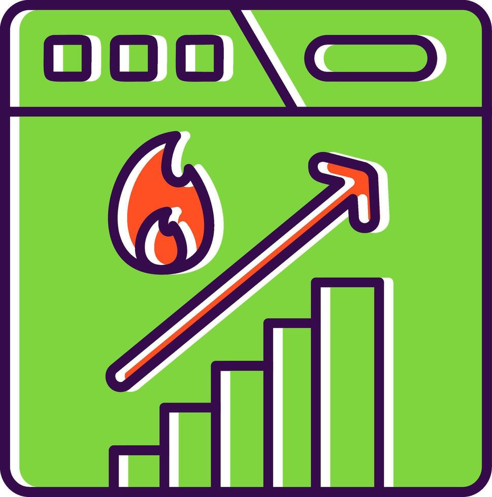 Increase Filled Icon vector