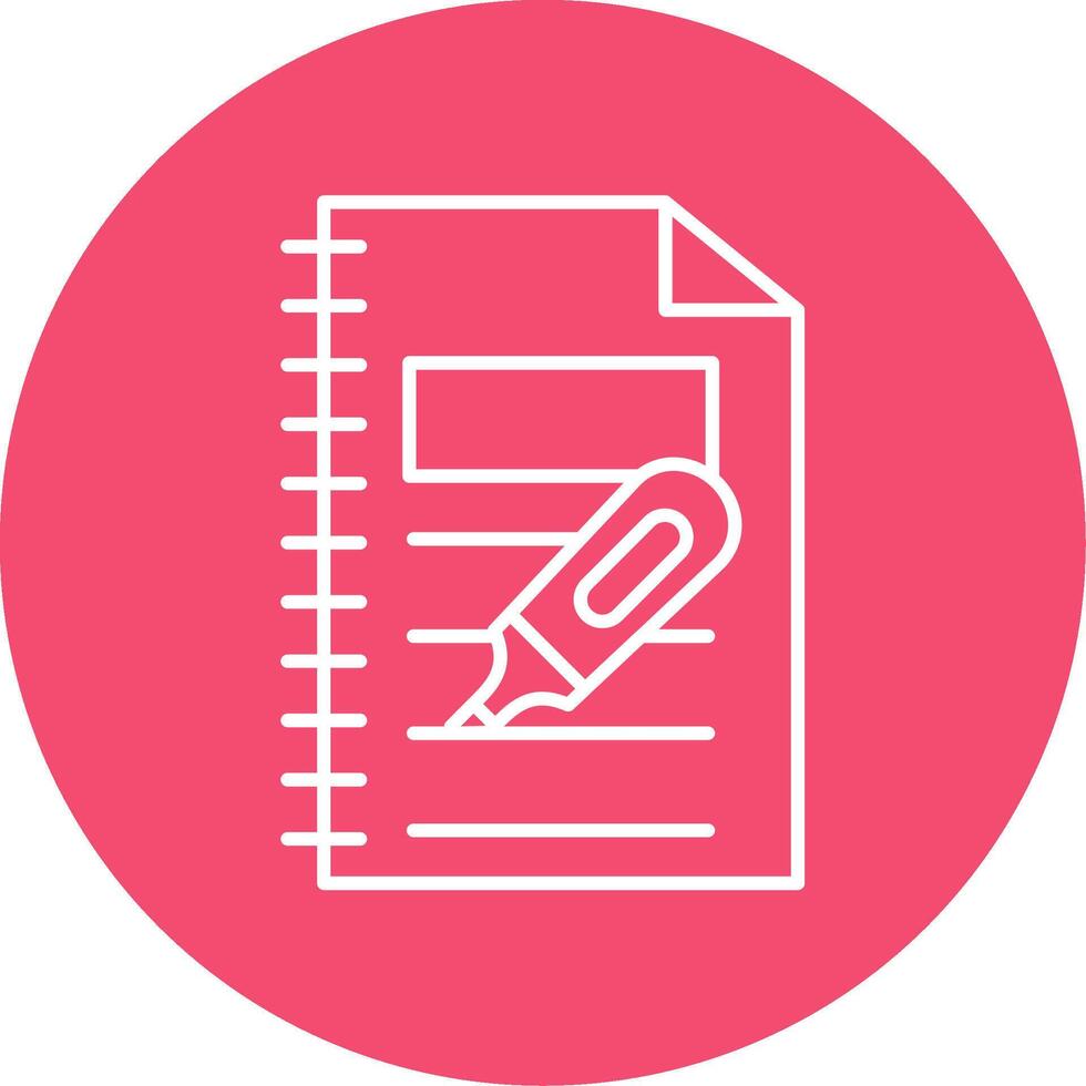 Highlighter Line Circle color Icon vector