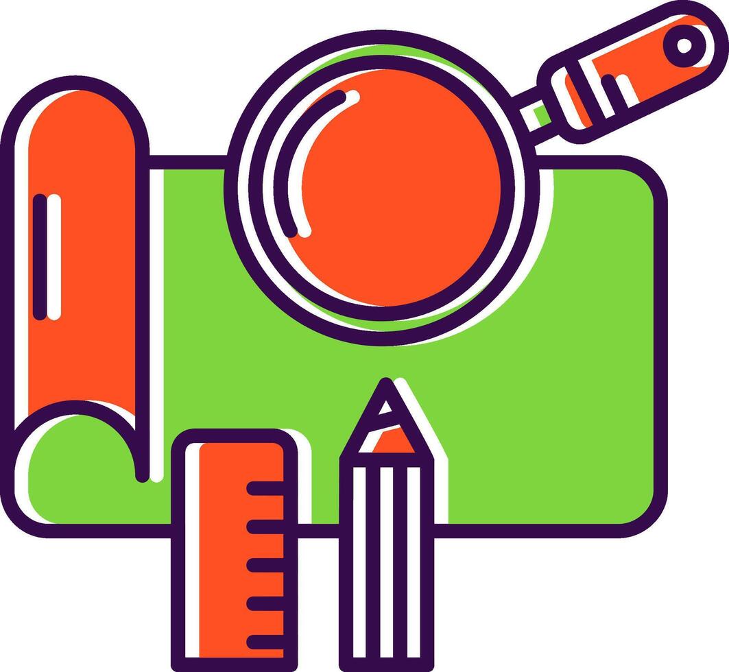 Research Filled Icon vector