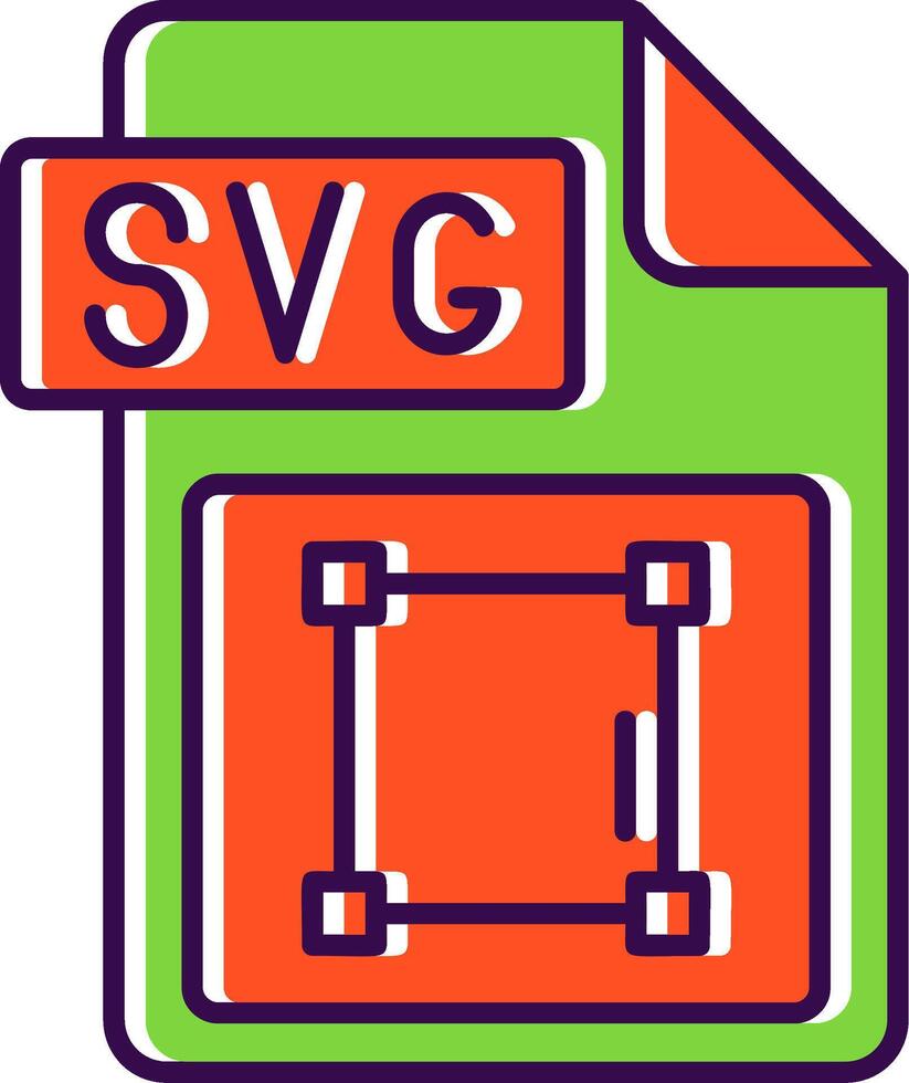 svg archivo formato lleno icono vector