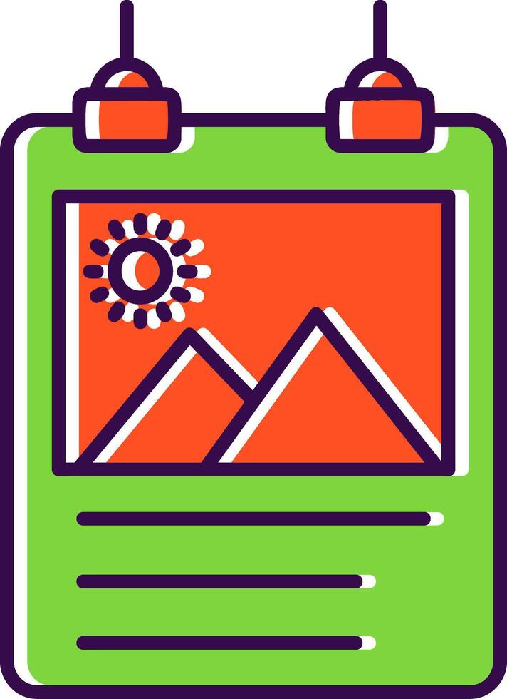 Poster Filled Icon vector