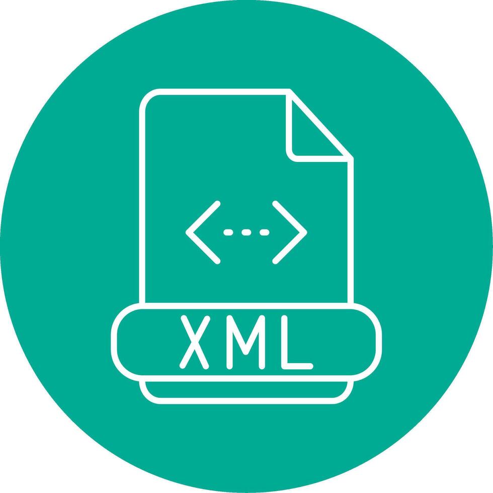 Xml Line Circle color Icon vector