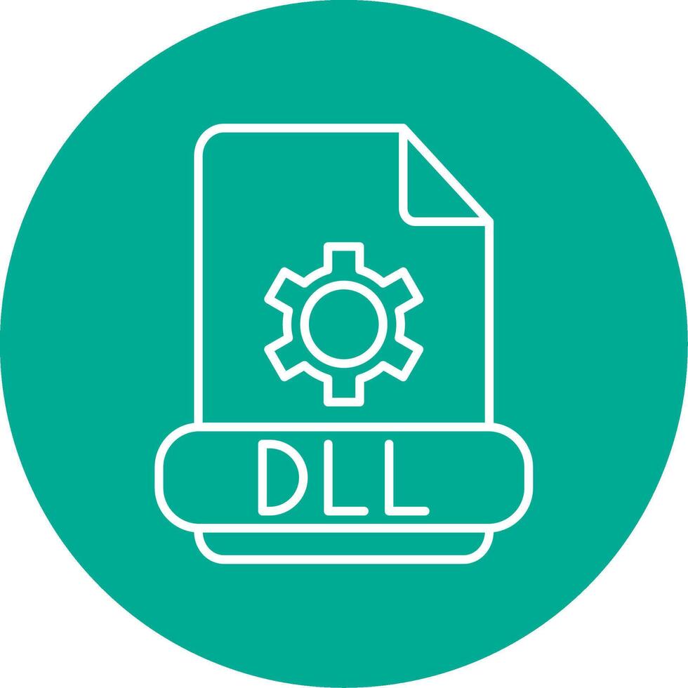 Dll Line Circle color Icon vector