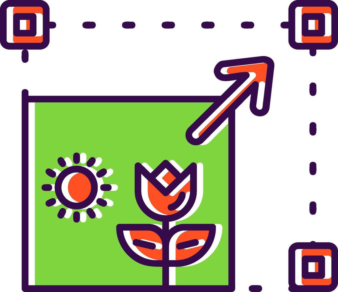 Resizing Filled Icon vector