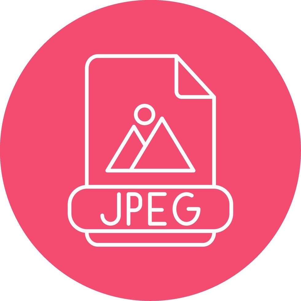Jpeg Line Circle color Icon vector