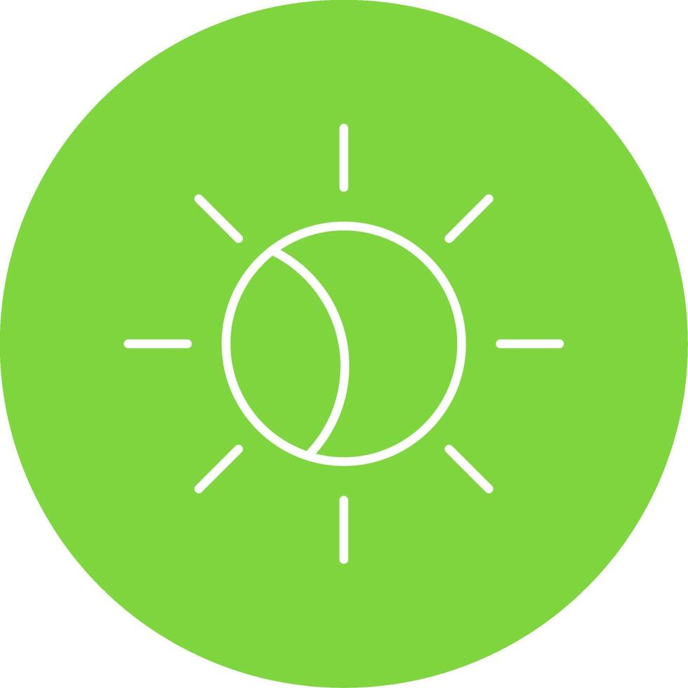 Eclipse Line Circle color Icon vector