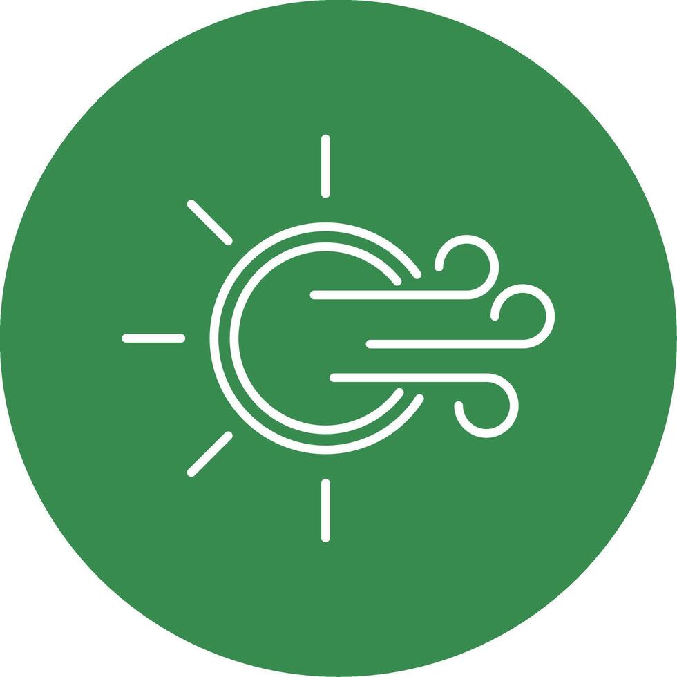 Windy Line Circle color Icon vector