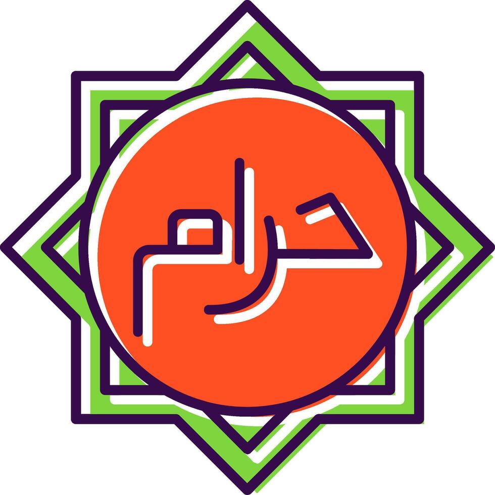 Haram Filled Icon vector