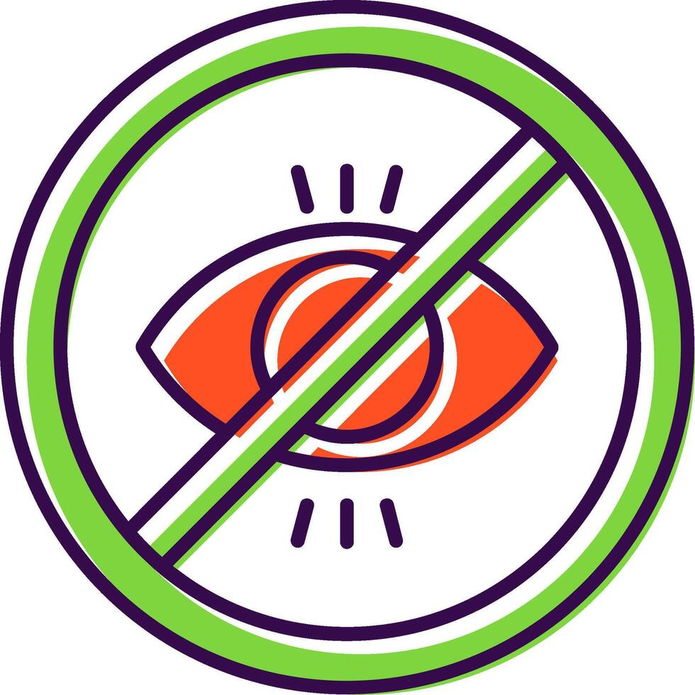 No illegitimate Filled Icon vector