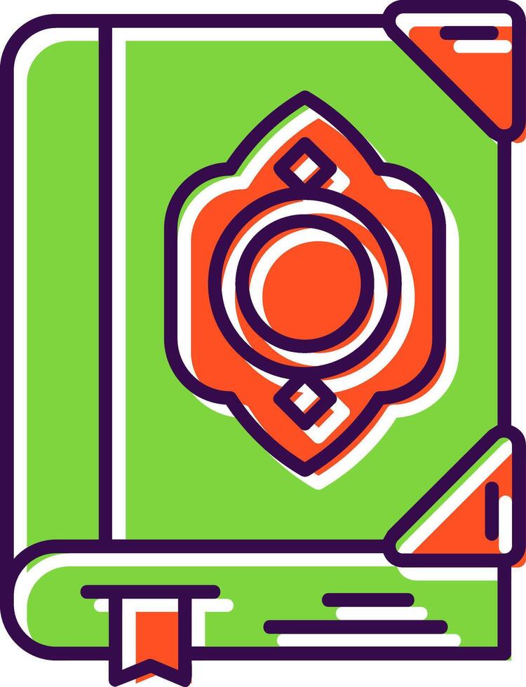 Quran Filled Icon vector