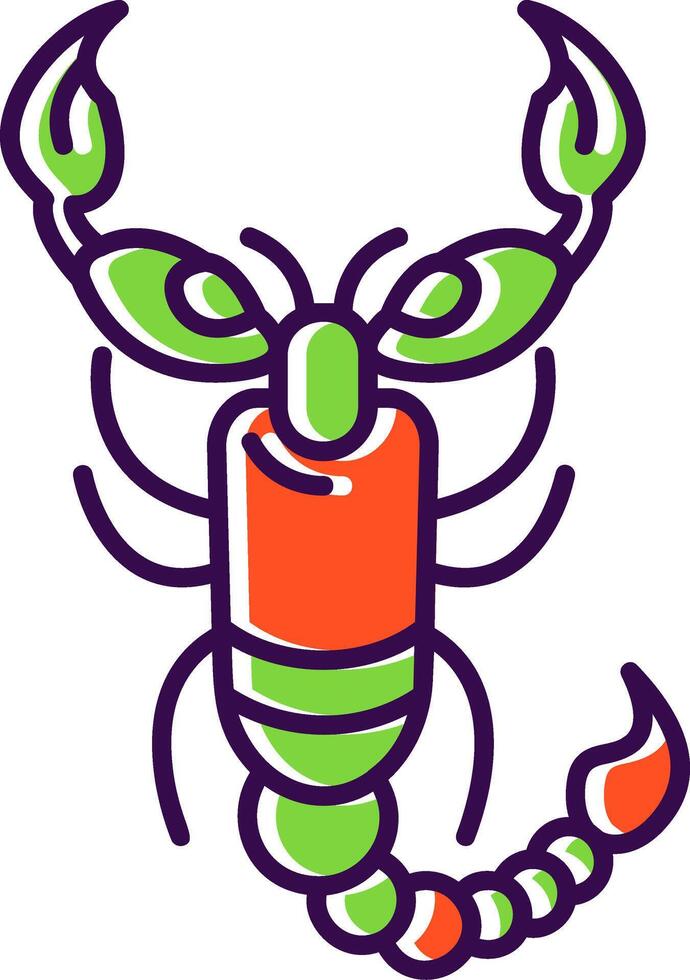 Scorpion Filled Icon vector