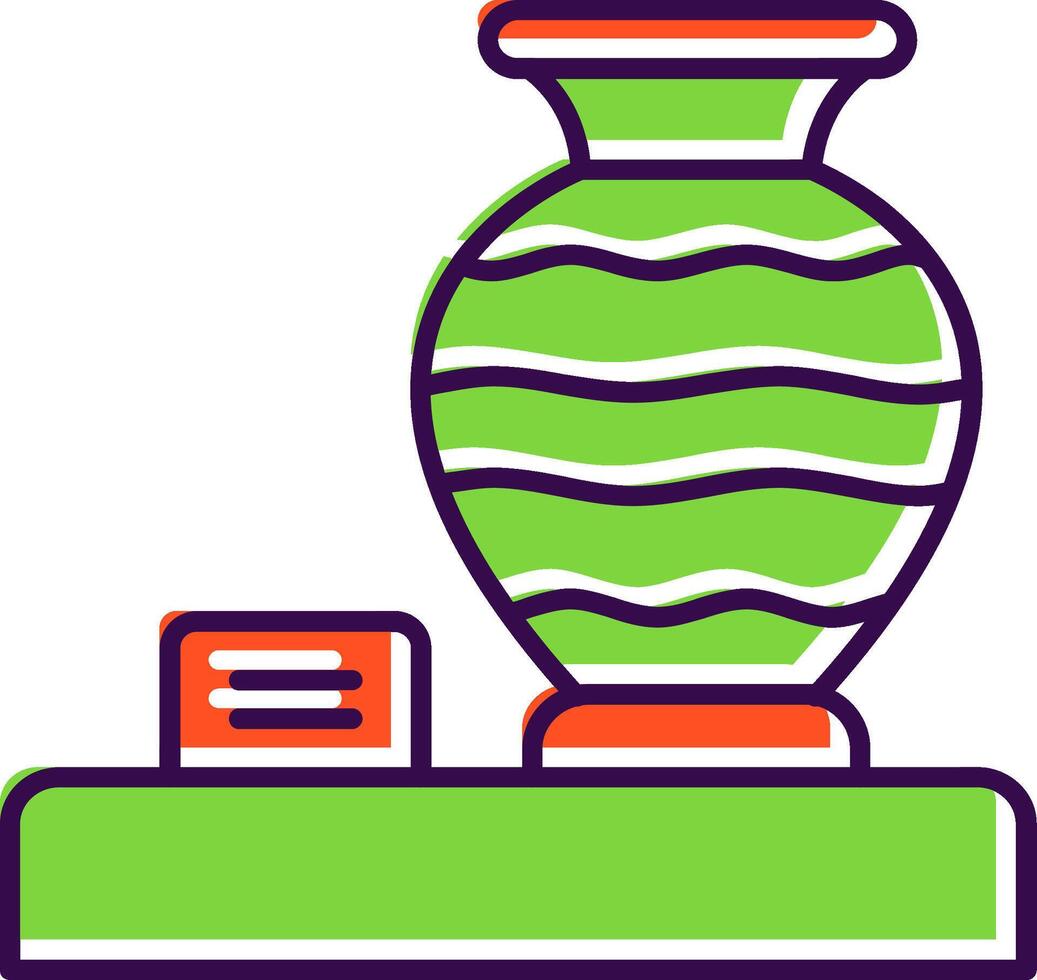 Vase Filled Icon vector