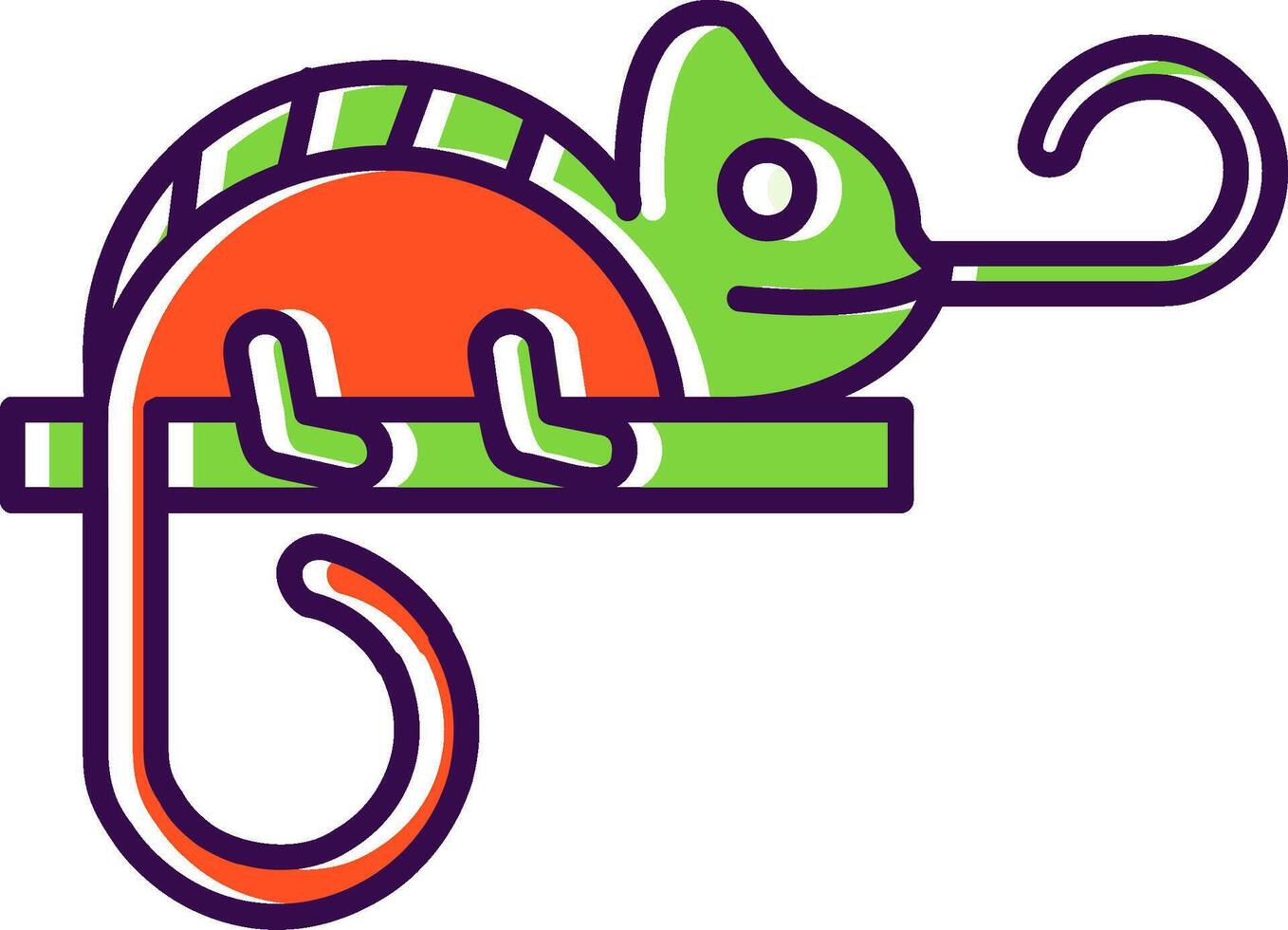 Chameleon Filled Icon vector