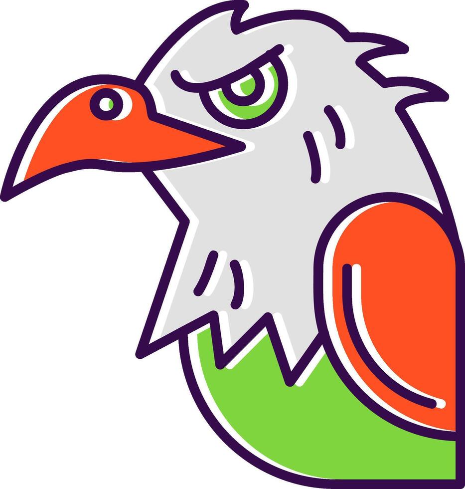 Eagle Filled Icon vector