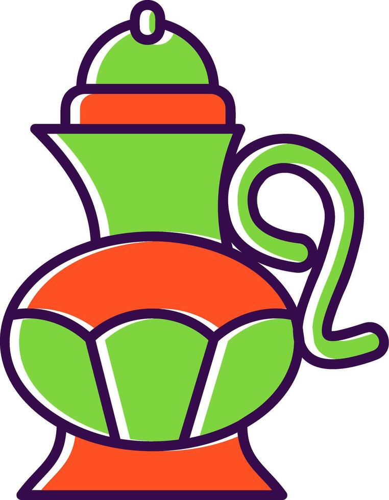 Tea pot Filled Icon vector