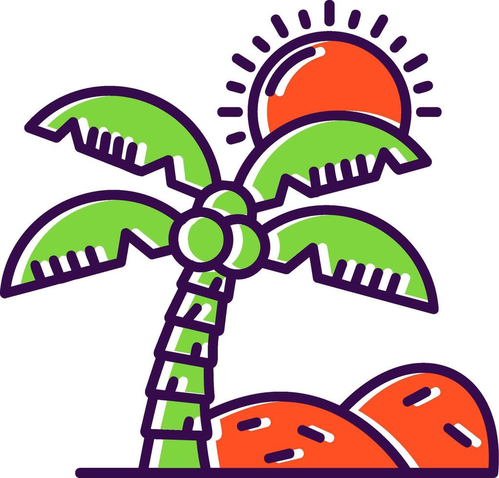 Oasis Filled Icon vector