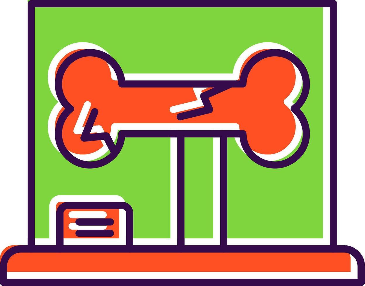 Bone Filled Icon vector