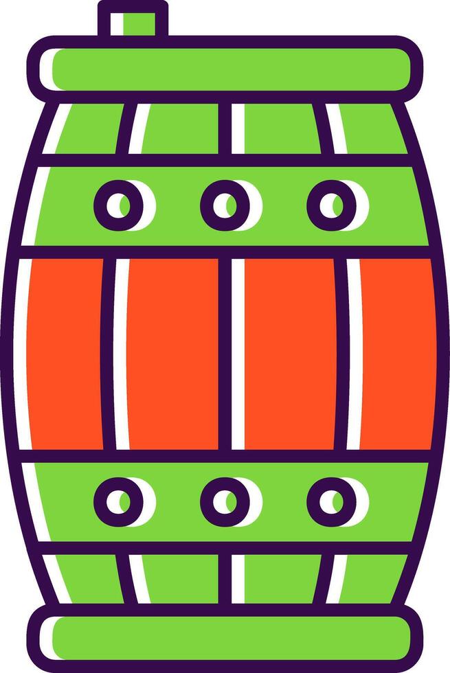 Barrel Filled Icon vector