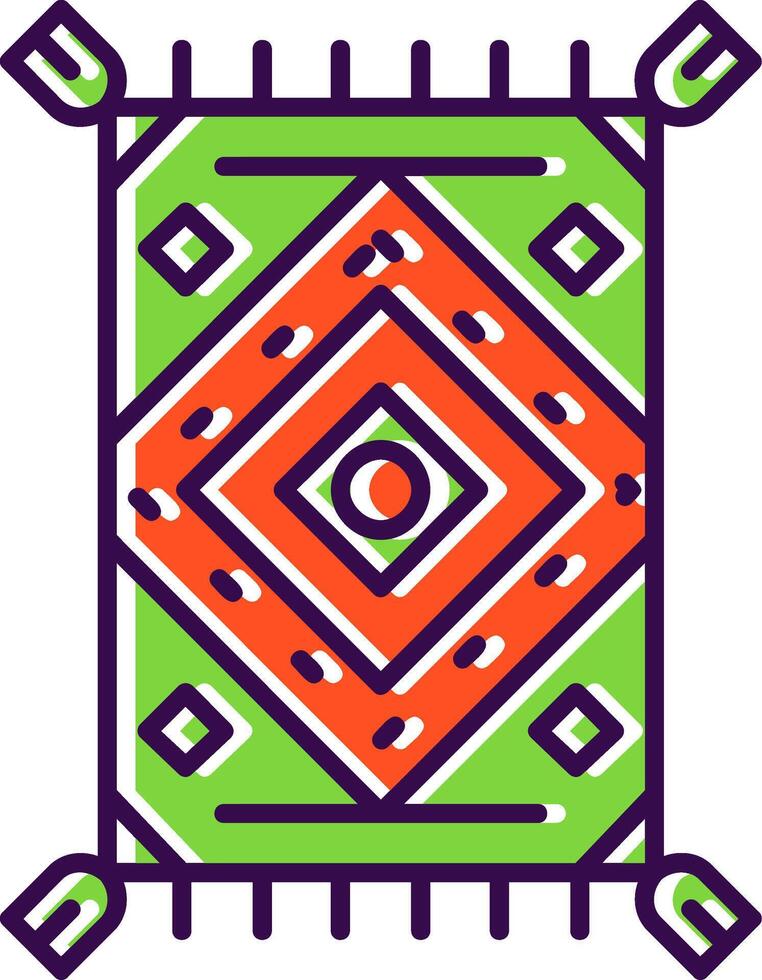 alfombra lleno icono vector