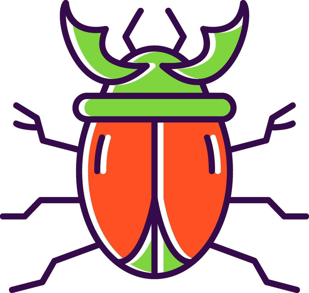 Beetle Filled Icon vector