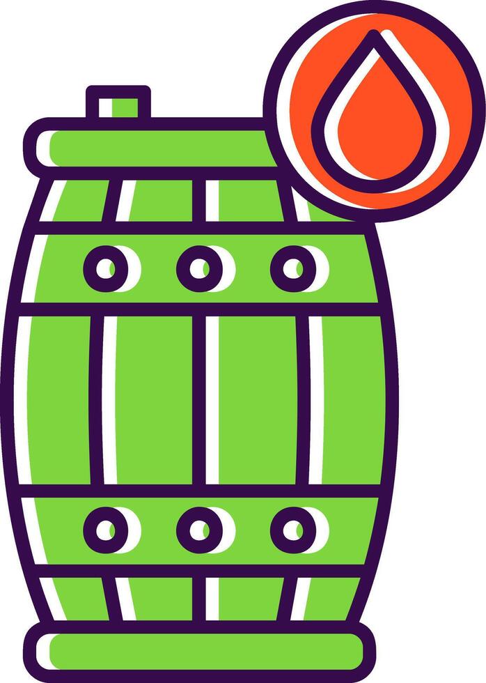 Oil barrel Filled Icon vector
