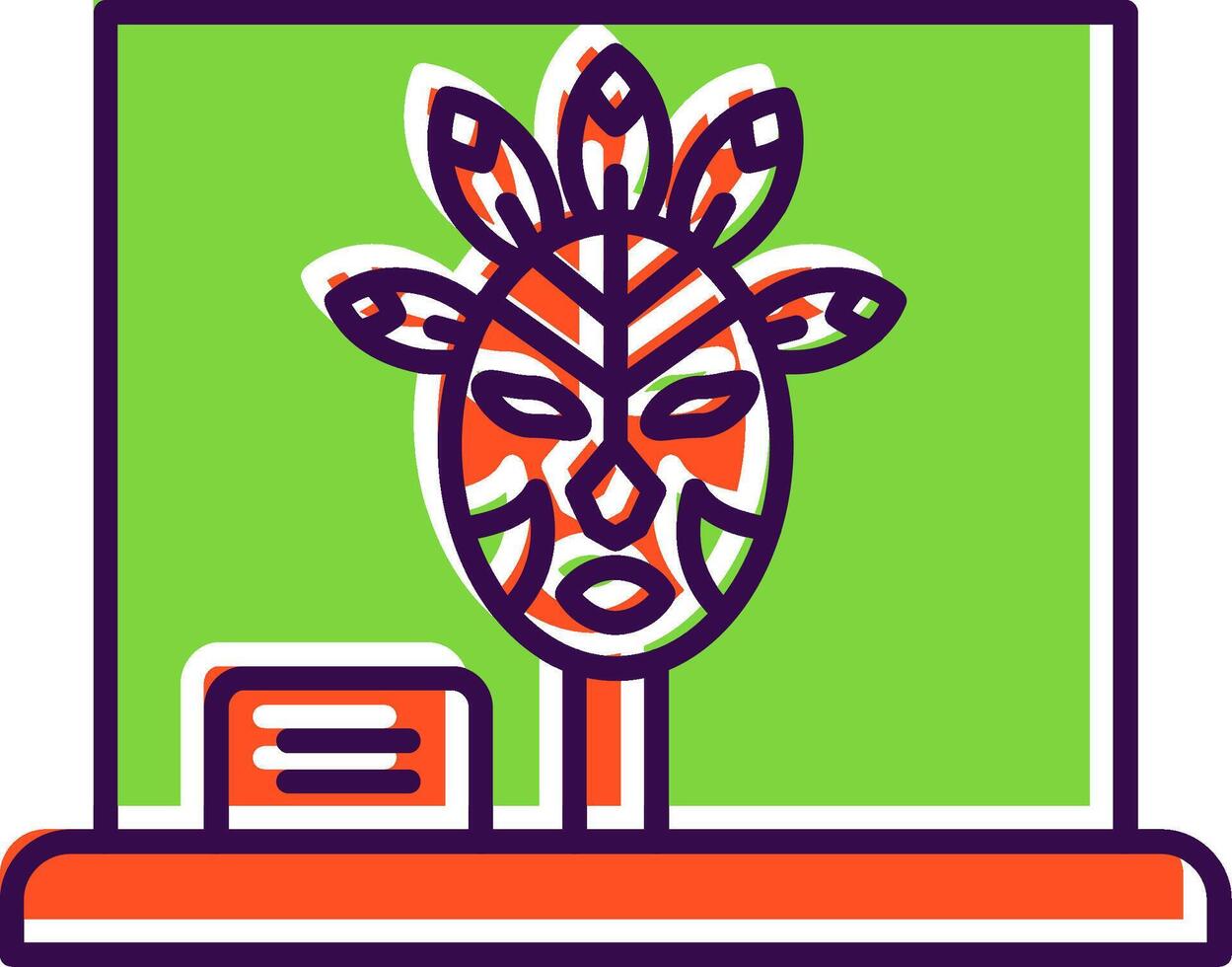 Mask Filled Icon vector