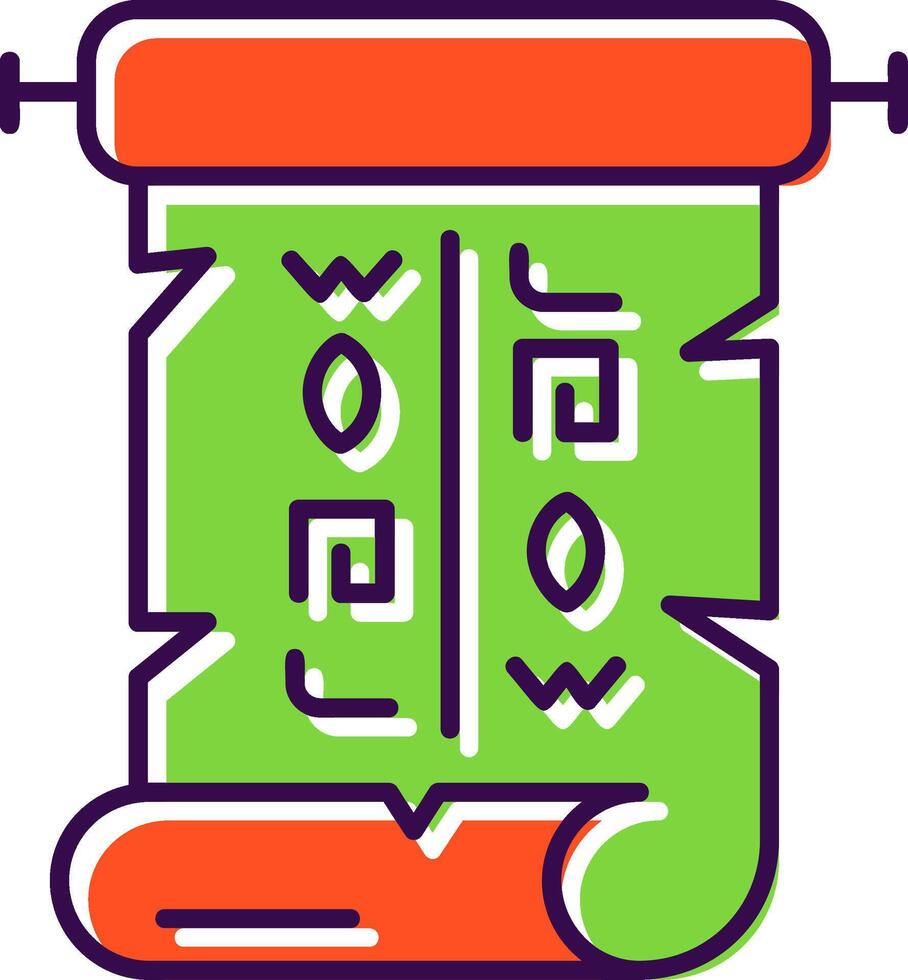 Papyrus Filled Icon vector