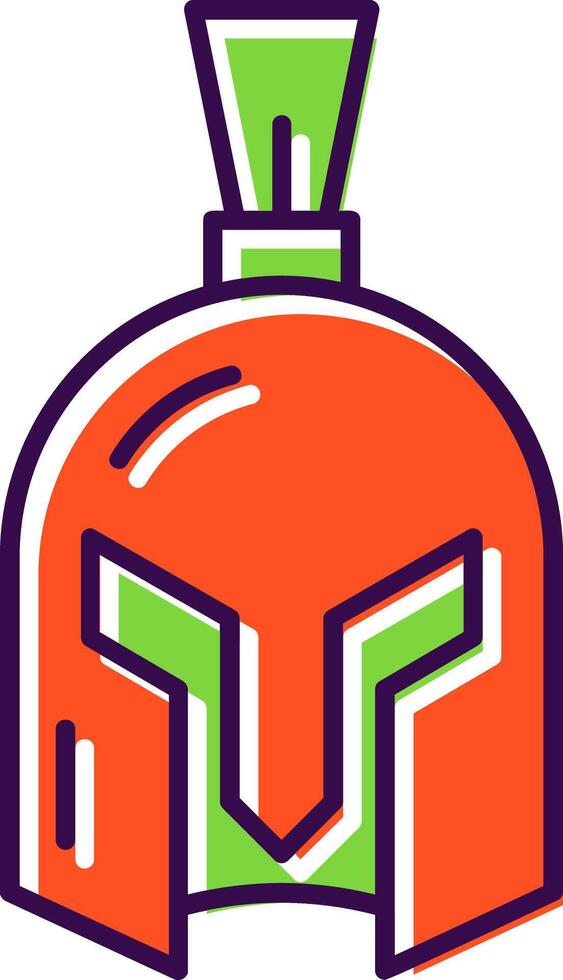 Helmet Filled Icon vector