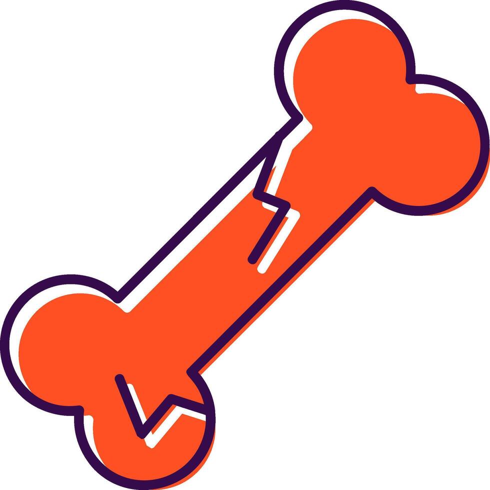 Bone Filled Icon vector