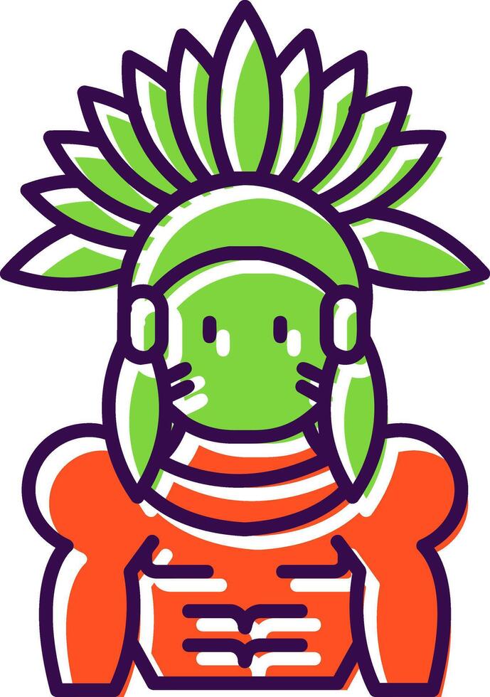 indio lleno icono vector