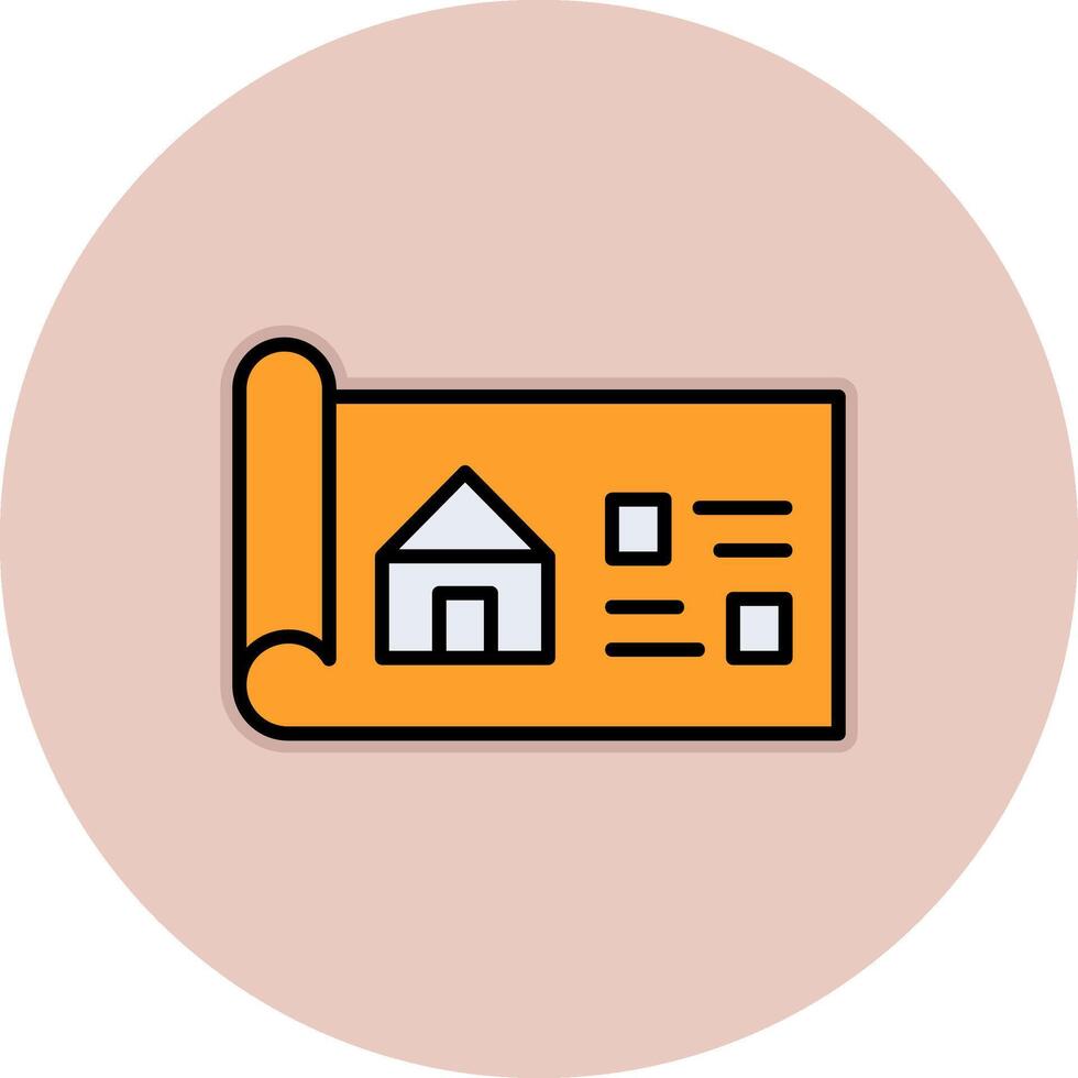 House Blueprint Vector Icon