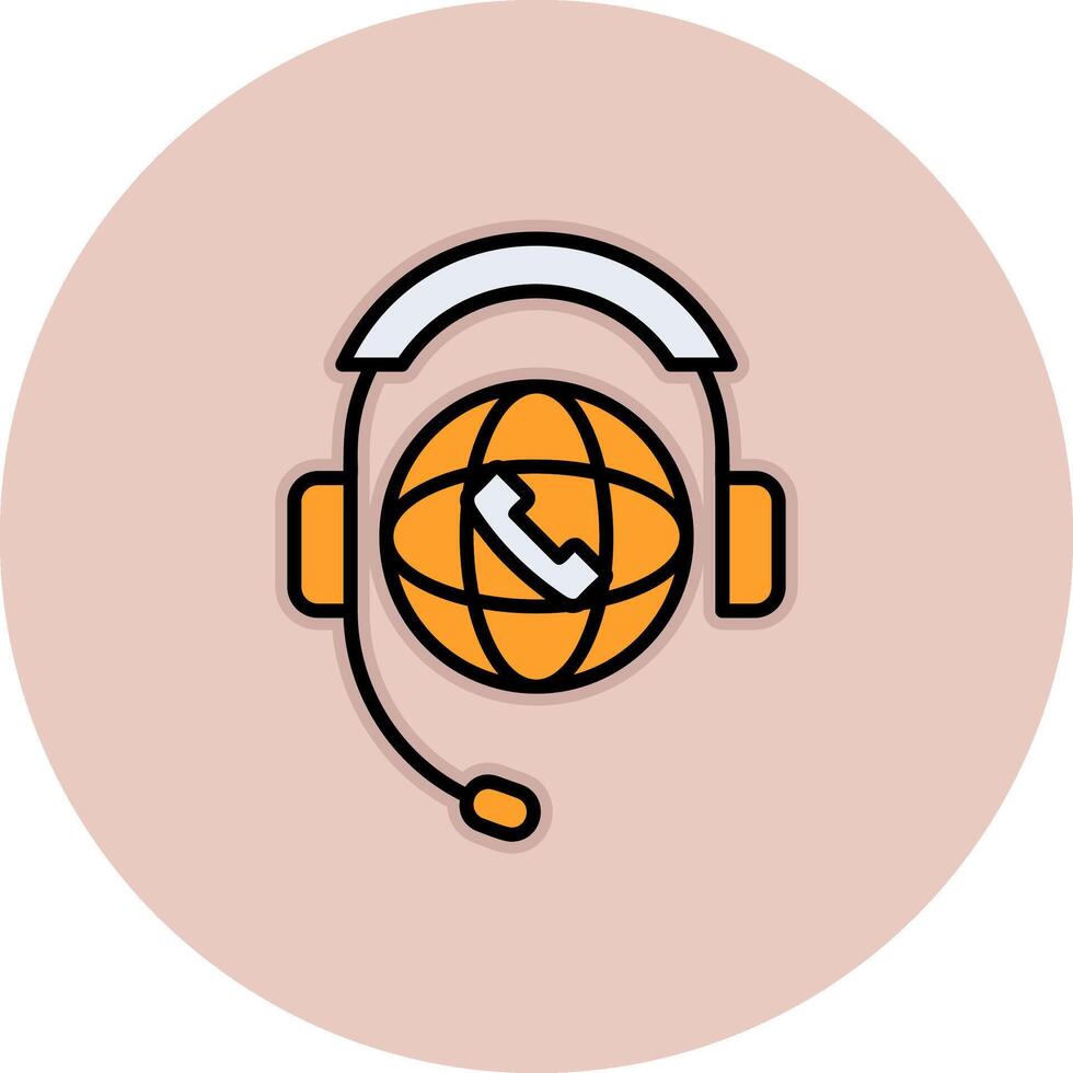World Call Center Vector Icon