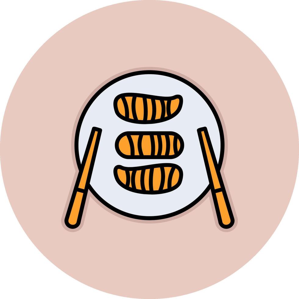 icono de vector de sushi