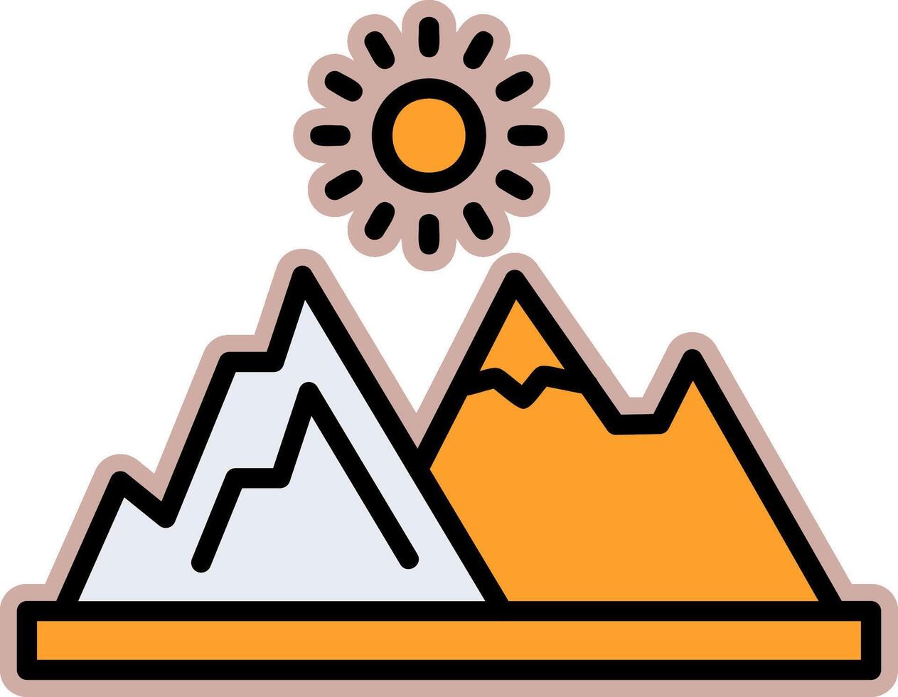 icono de vector de montaña