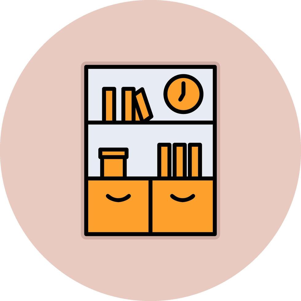 Bookshelf Vector Icon