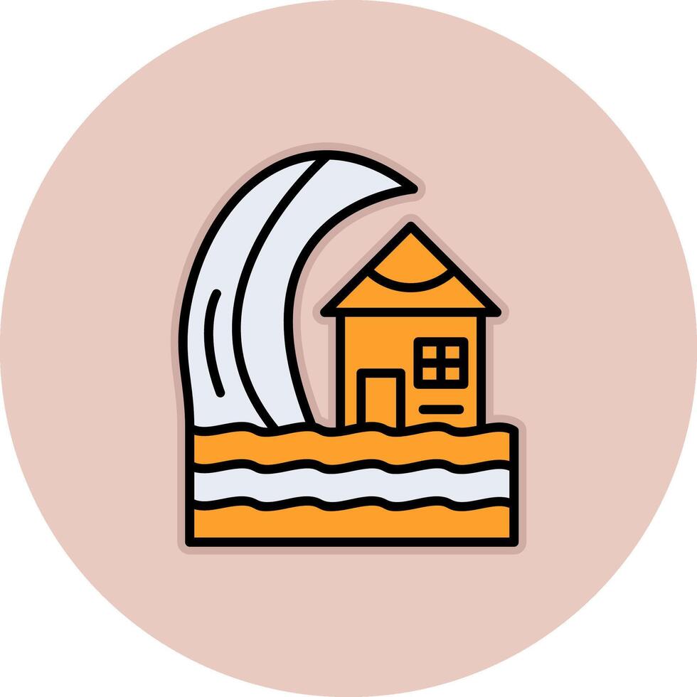 tsunami vector icono