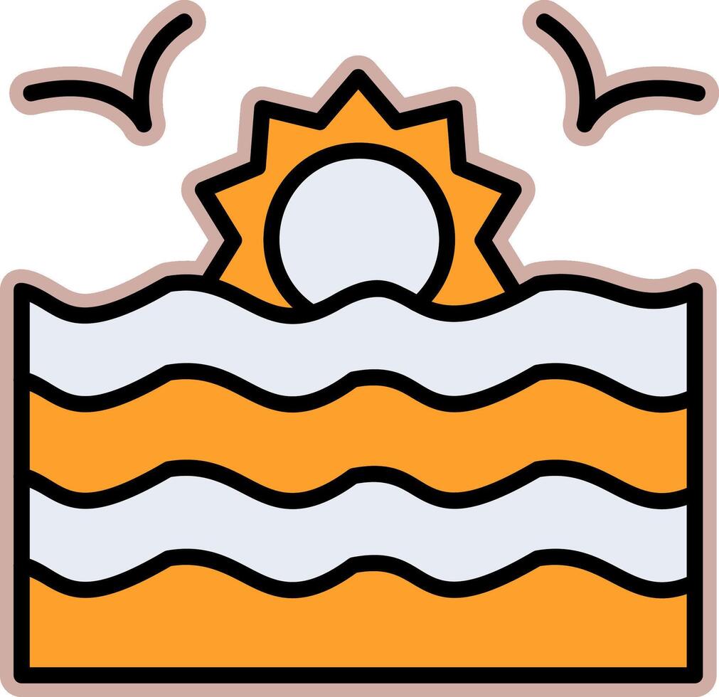 icono de vector de puesta de sol