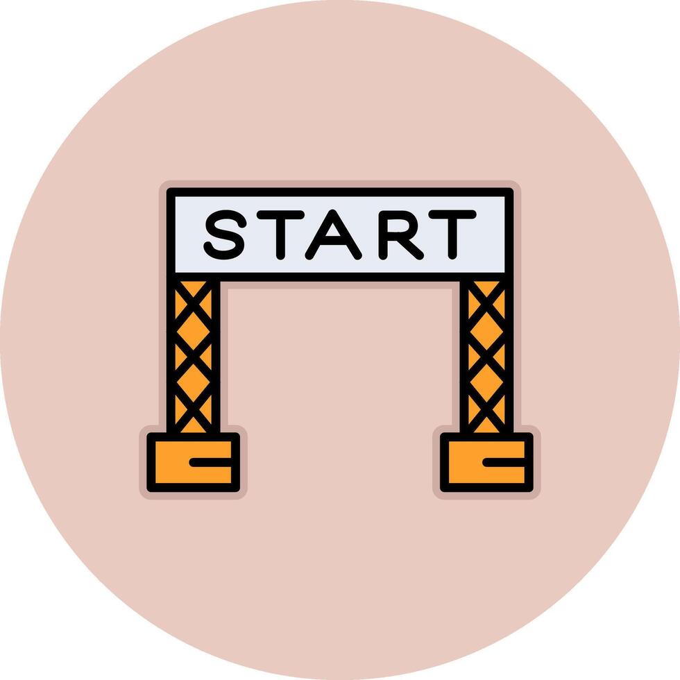 Start Line Vector Icon