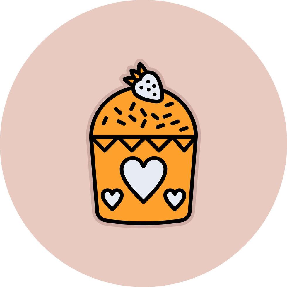 icono de vector de muffin