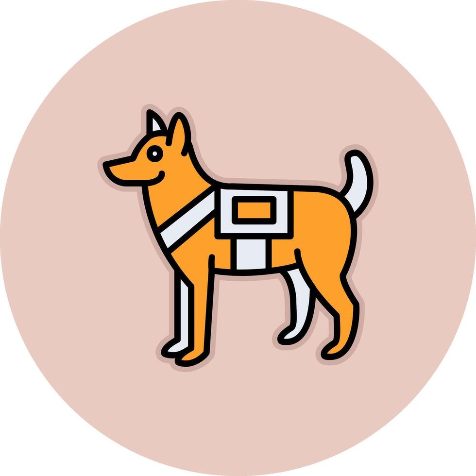 Military Dog Vector Icon